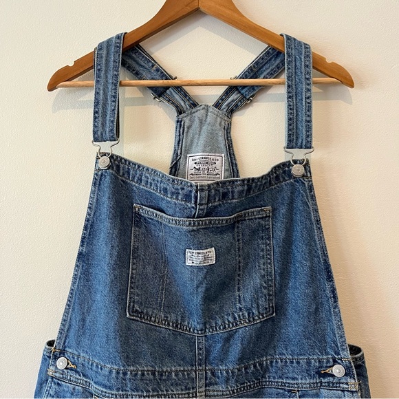Levi’s Utility Lightweight Shortalls Overalls Denim - Picture 5 of 14